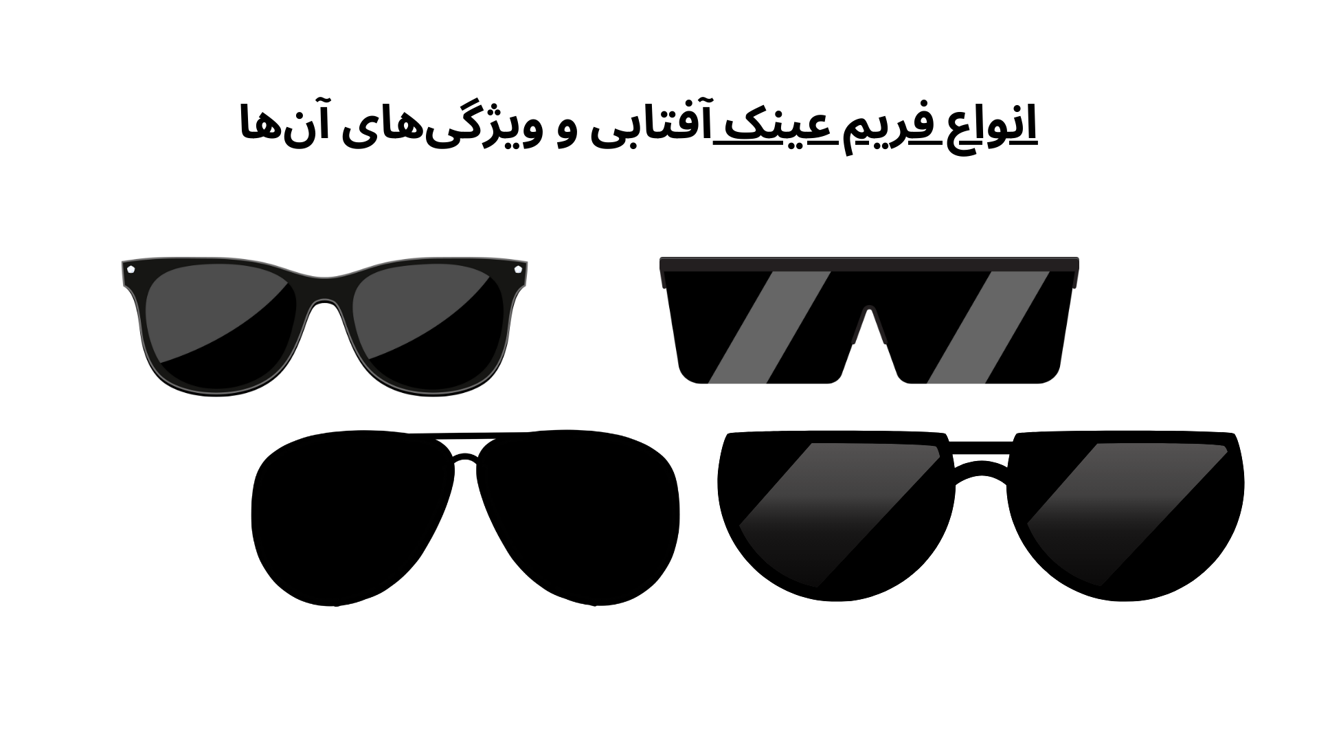 انواع فریم عینک آفتابی و ویژگی‌های آن‌ها